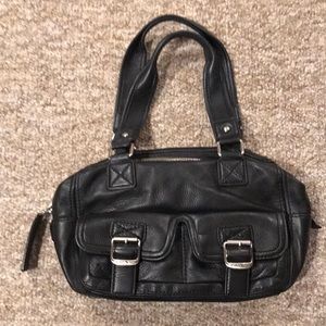 Michael Kors black leather shoulder bag